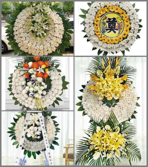 湖北黄冈市黄梅县蔡山镇周上屋村花圈速递